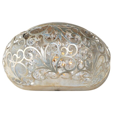Maxim One Light Beveled Crystal Glass Golden Silver Wall Light 24158BCGS
